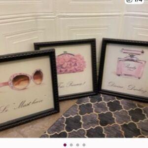 House of Hampton Elegant Couture Framed jewelled Prints -